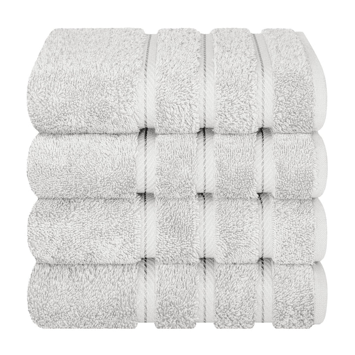 American Soft Linen 100%  Cotton Turkish Towels, 4 Pack Hand Towel Set, Super Soft, Absorbent, Quick Dry Premium Towels