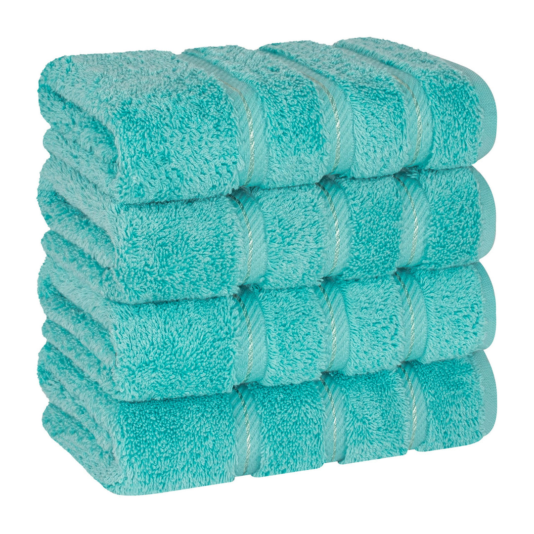 American Soft Linen 100%  Cotton Turkish Towels, 4 Pack Hand Towel Set, Super Soft, Absorbent, Quick Dry Premium Towels