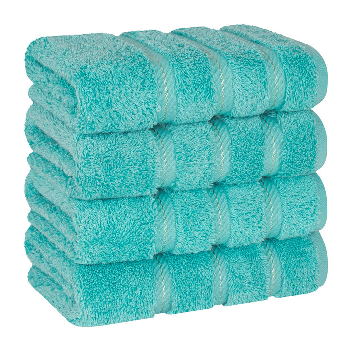 American Soft Linen 100%  Cotton Turkish Towels, 4 Pack Hand Towel Set, Super Soft, Absorbent, Quick Dry Premium Towels