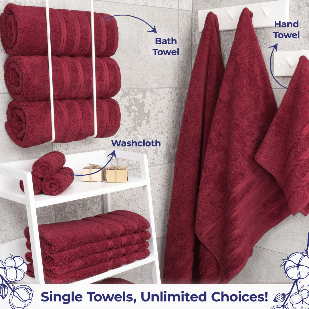 American Soft Linen Single Piece 100% Cotton Turkish Towels with 20 Different Colors, Create Your Set