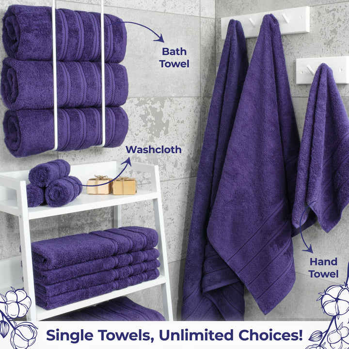 American Soft Linen Single Piece 100% Cotton Turkish Towels with 20 Different Colors, Create Your Set