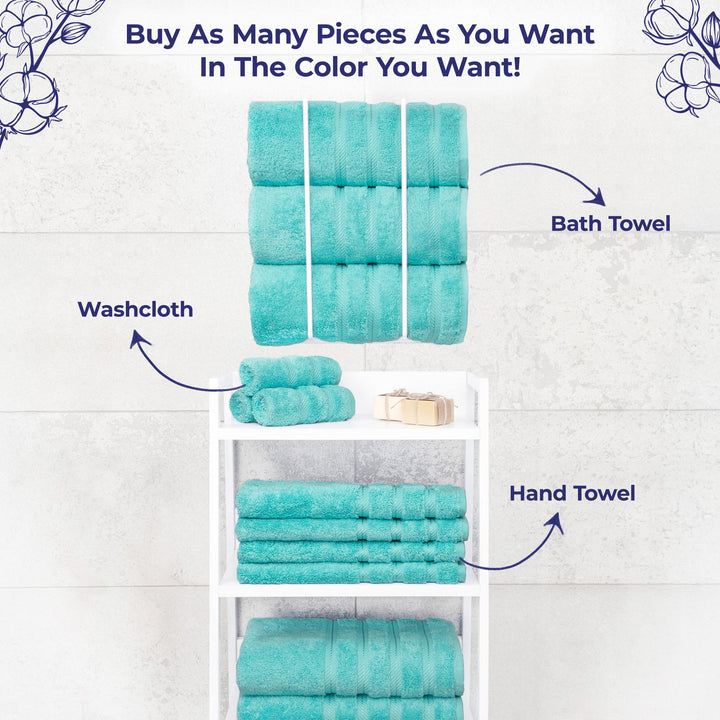 American Soft Linen Single Piece 100% Cotton Turkish Towels with 20 Different Colors, Create Your Set