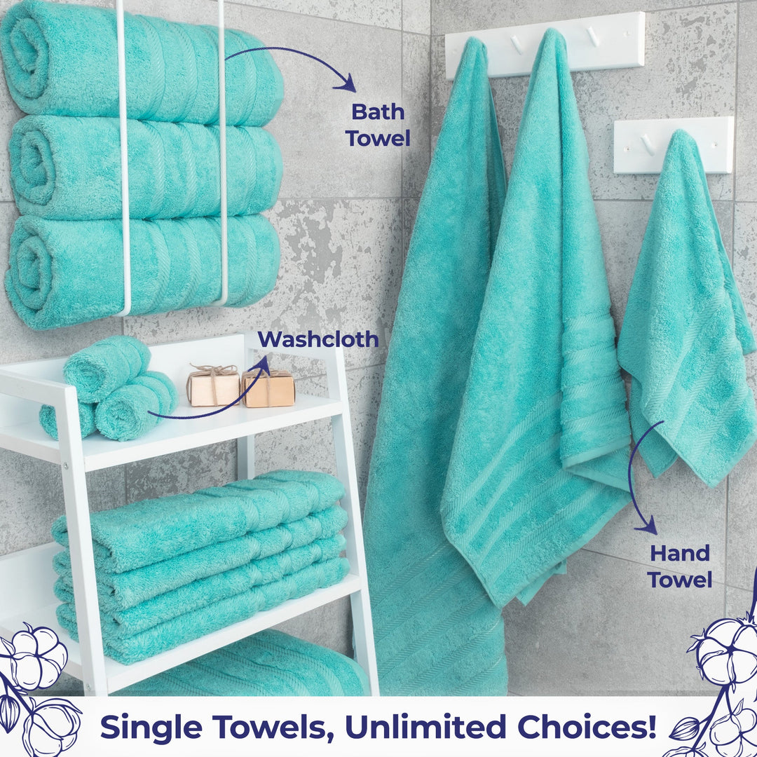 American Soft Linen Single Piece 100% Cotton Turkish Towels with 20 Different Colors, Create Your Set