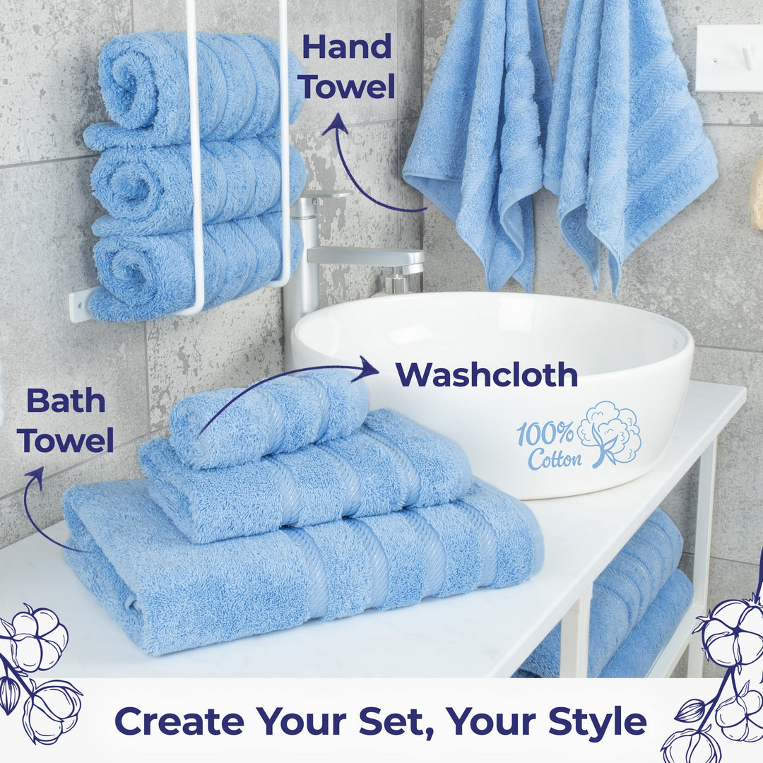 American Soft Linen Single Piece 100% Cotton Turkish Towels with 20 Different Colors, Create Your Set