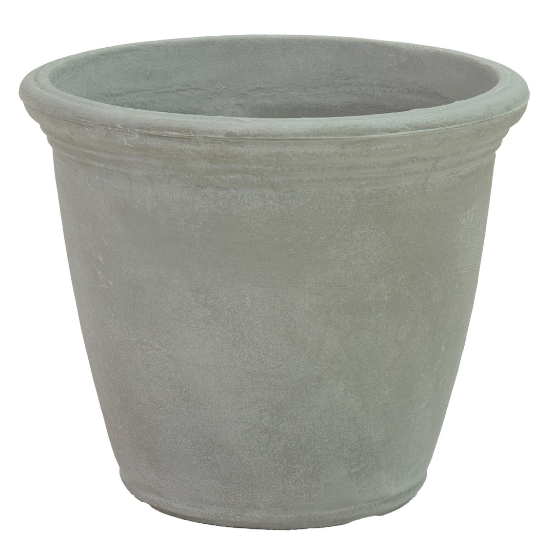 Anjelica Polyresin Large Round Outdoor Planter