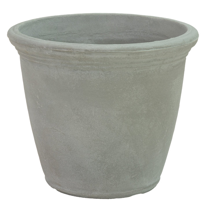 Anjelica Polyresin Large Round Outdoor Planter
