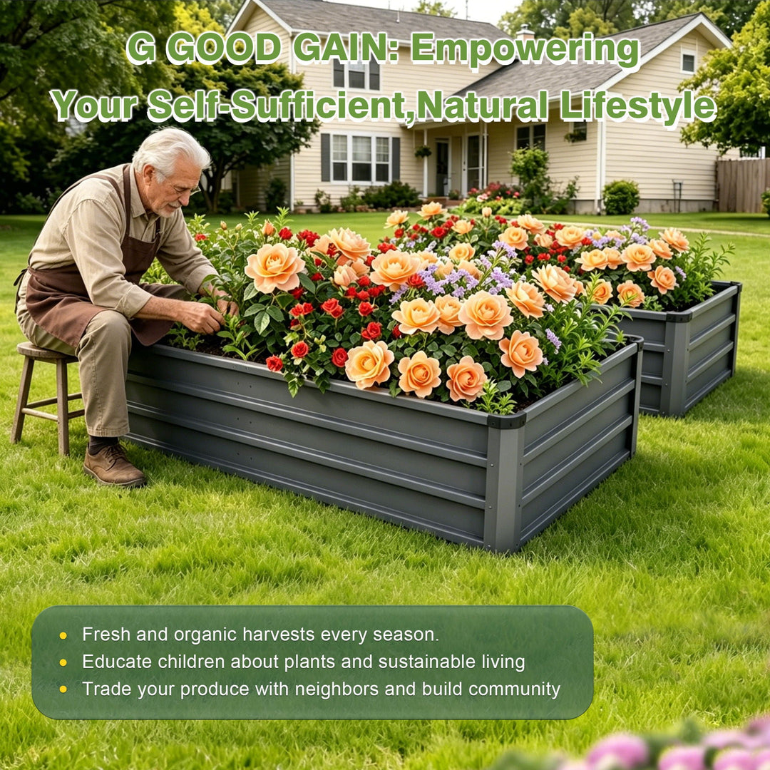 Large Raised Bed Garden For Outdoor Gardening Comes in 2 Different Heights