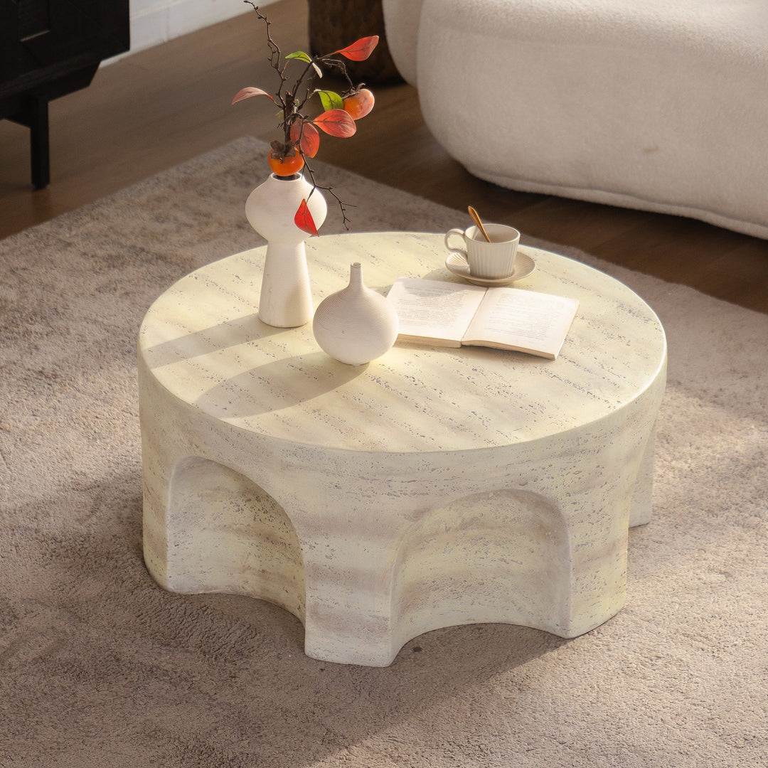 Modern Minimalist Round Accent Coffee Table