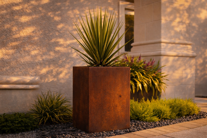 Corten Steel Column Planters - FREE SHIPPING!