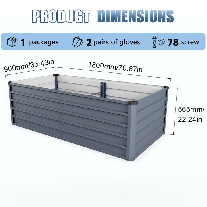 Large Raised Bed Garden For Outdoor Gardening Comes in 2 Different Heights