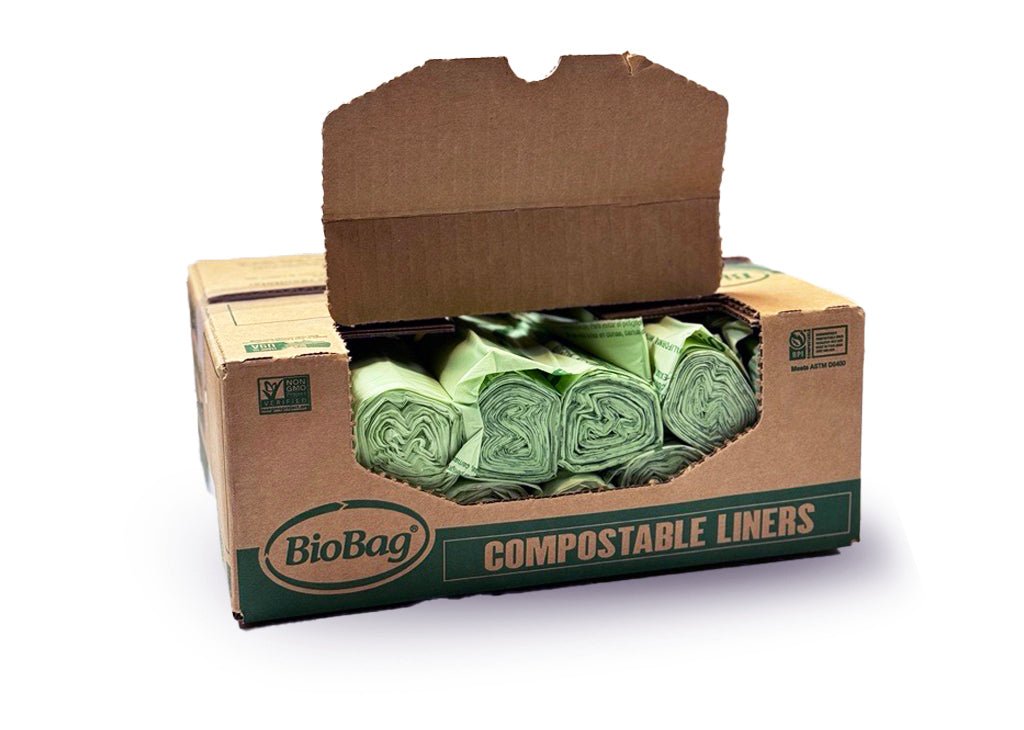 BioBag 39 Gallon Compostable Trash Liners, 35 × 43 in, 0.88 mil, Green (QTY 120), SKU 39G3543