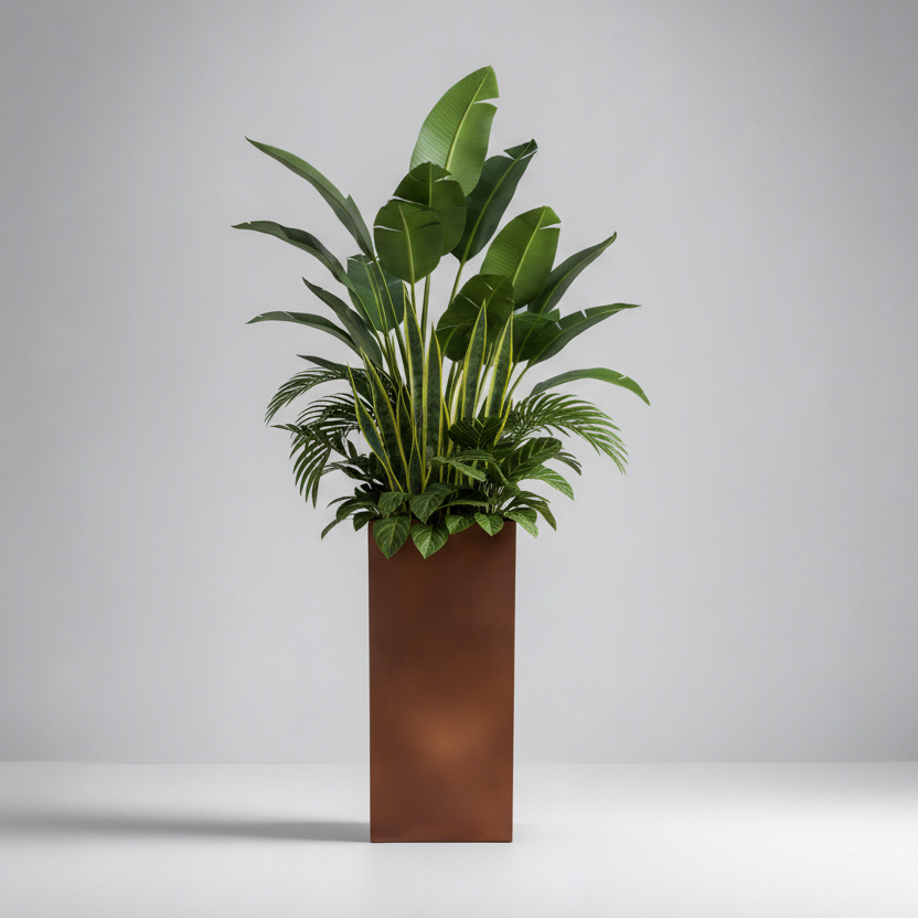 Corten Steel Column Planters - FREE SHIPPING!