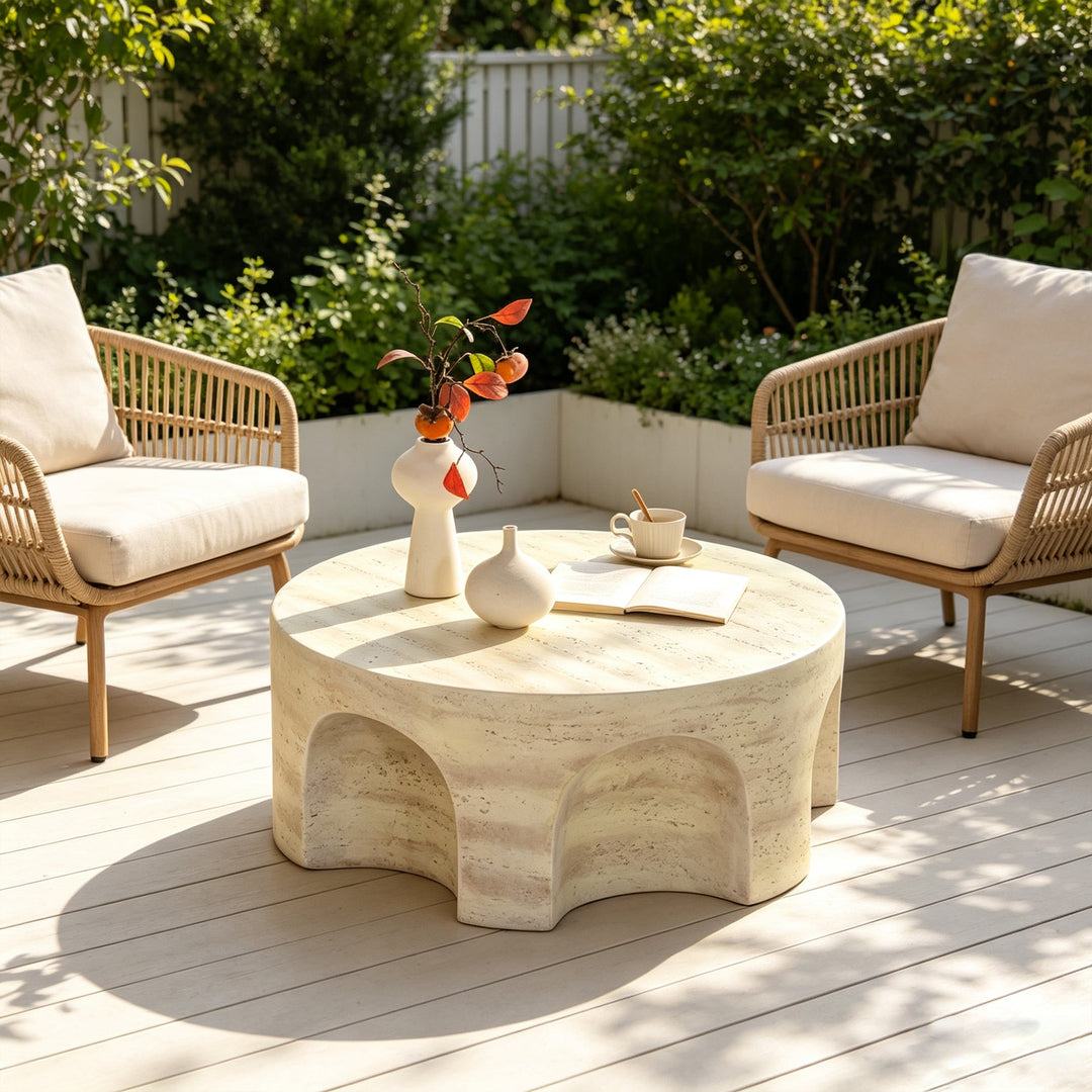 Modern Minimalist Round Accent Coffee Table