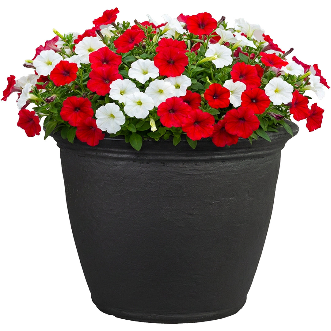 Anjelica Polyresin Large Round Outdoor Planter