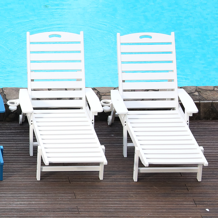 HDPE Chaise Lounge Chair for Outdoor Relaxation