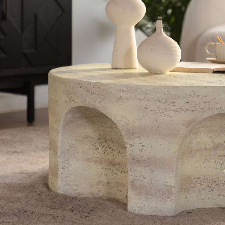 Modern Minimalist Round Accent Coffee Table