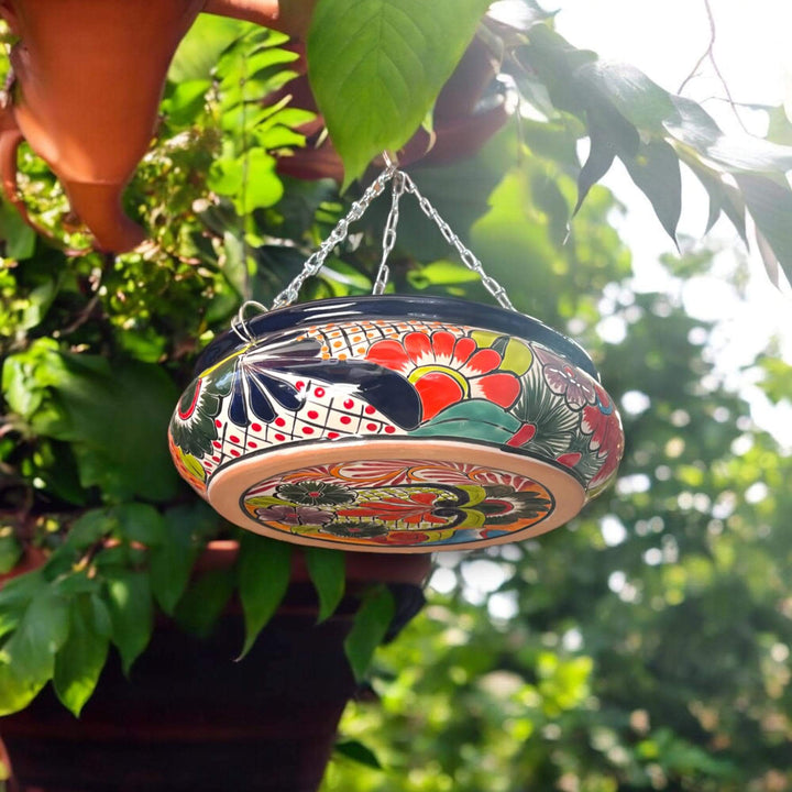 Handmade Talavera Hanging Flower Pot | Mexican Planter for Home Decor