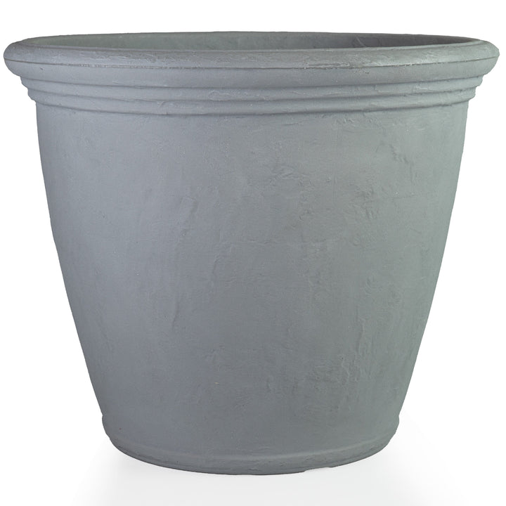 Anjelica Polyresin Large Round Outdoor Planter