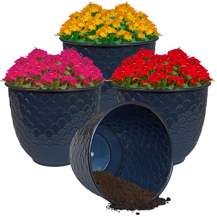 Dinah Metal Outdoor Plant Pots - 12.5"