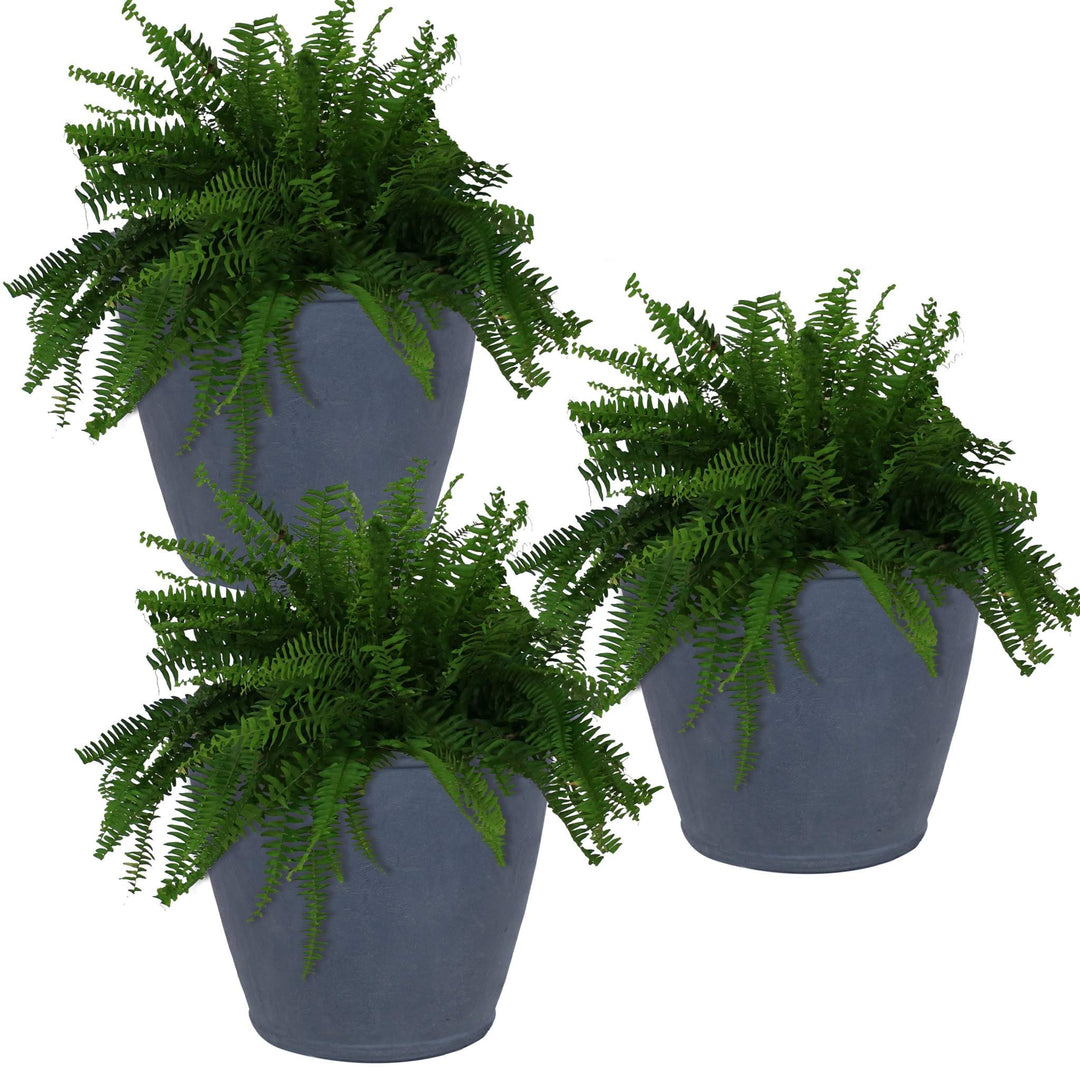 Anjelica Polyresin Large Round Outdoor Planter