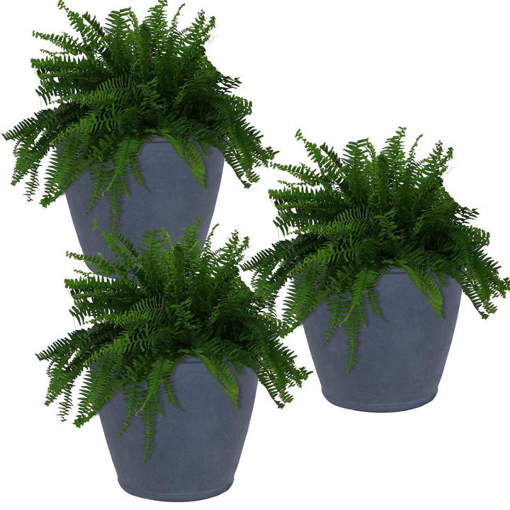 Anjelica Polyresin Large Round Outdoor Planter
