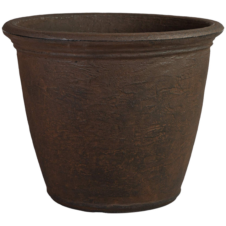Anjelica Polyresin Large Round Outdoor Planter