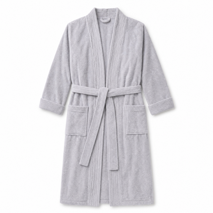 Turkish Cotton Terry Cloth Pleated Bathrobe