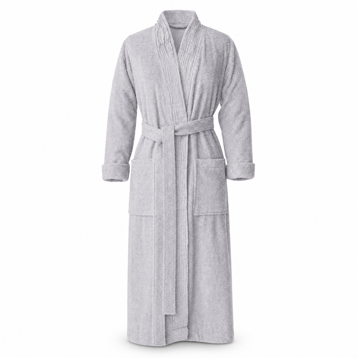 Turkish Cotton Terry Cloth Pleated Bathrobe