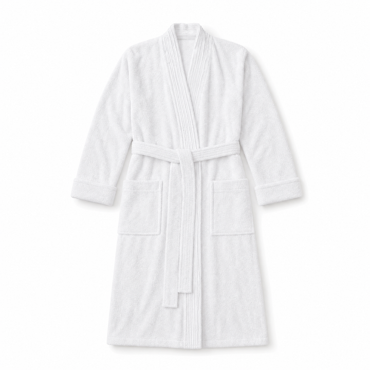 Turkish Cotton Terry Cloth Pleated Bathrobe