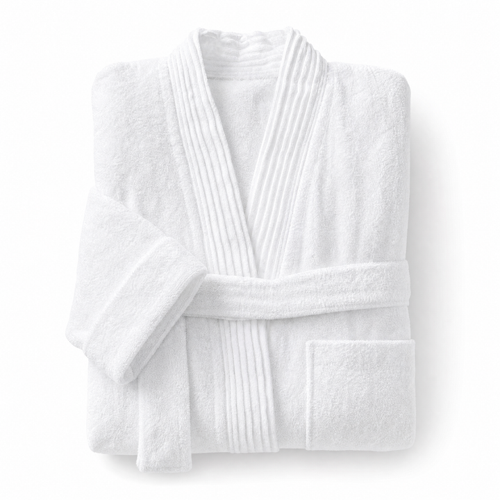 Turkish Cotton Terry Cloth Pleated Bathrobe