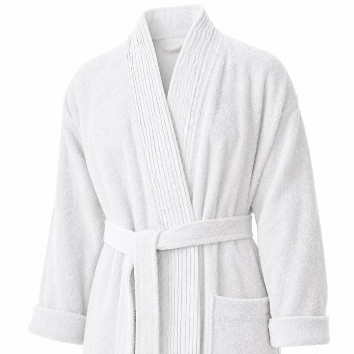Turkish Cotton Terry Cloth Pleated Bathrobe