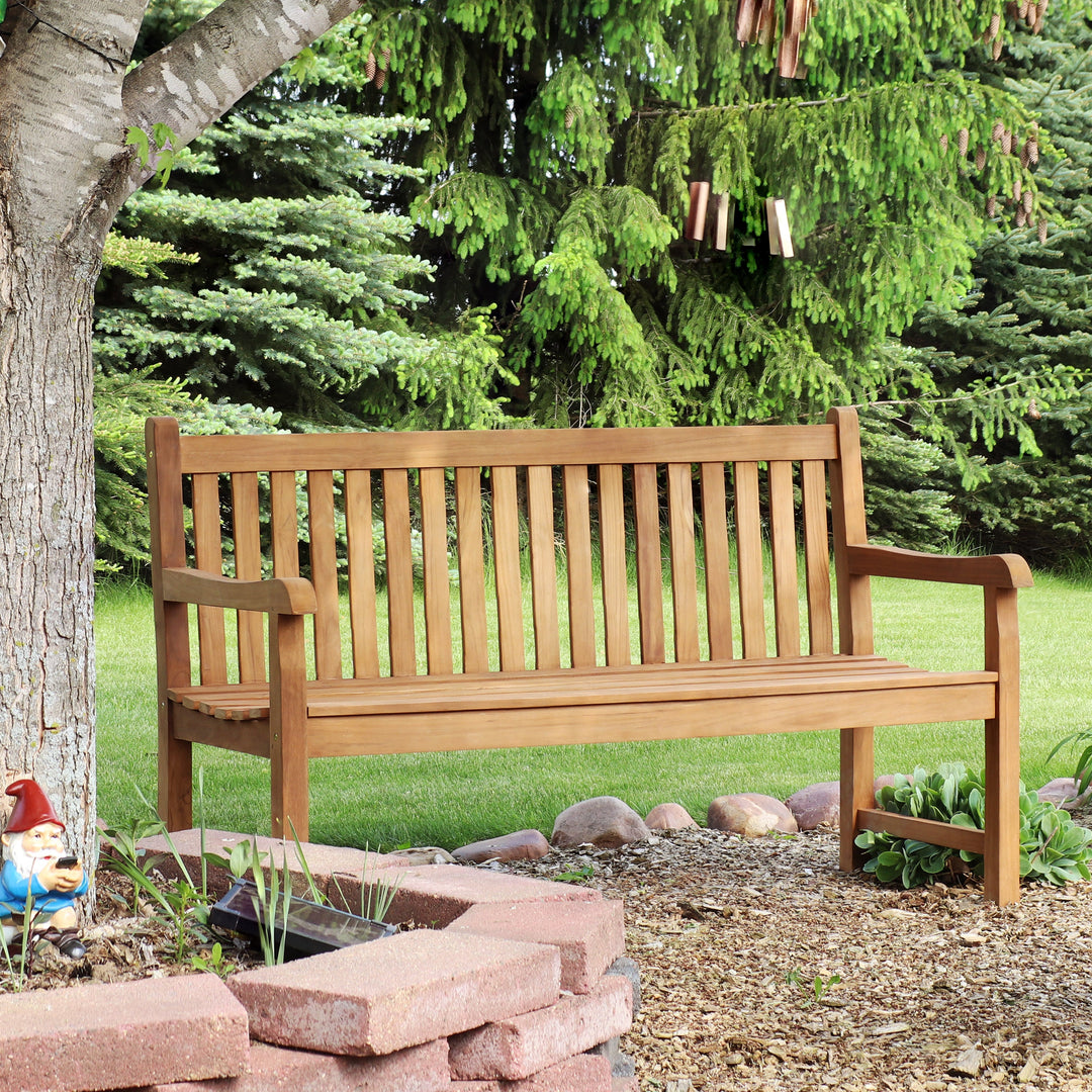 2-Person Teak Patio Bench for Outside
