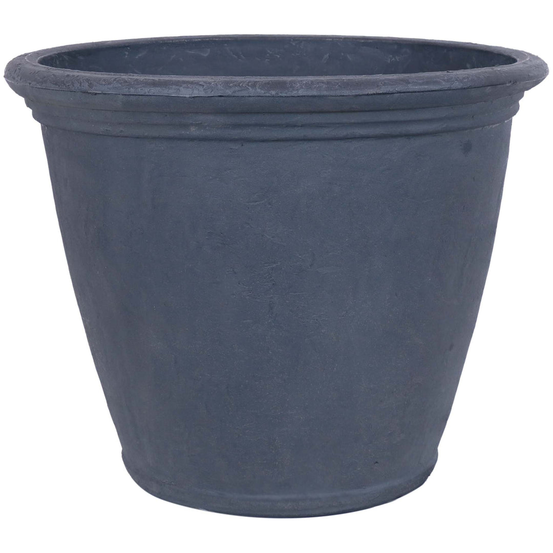 Anjelica Polyresin Large Round Outdoor Planter