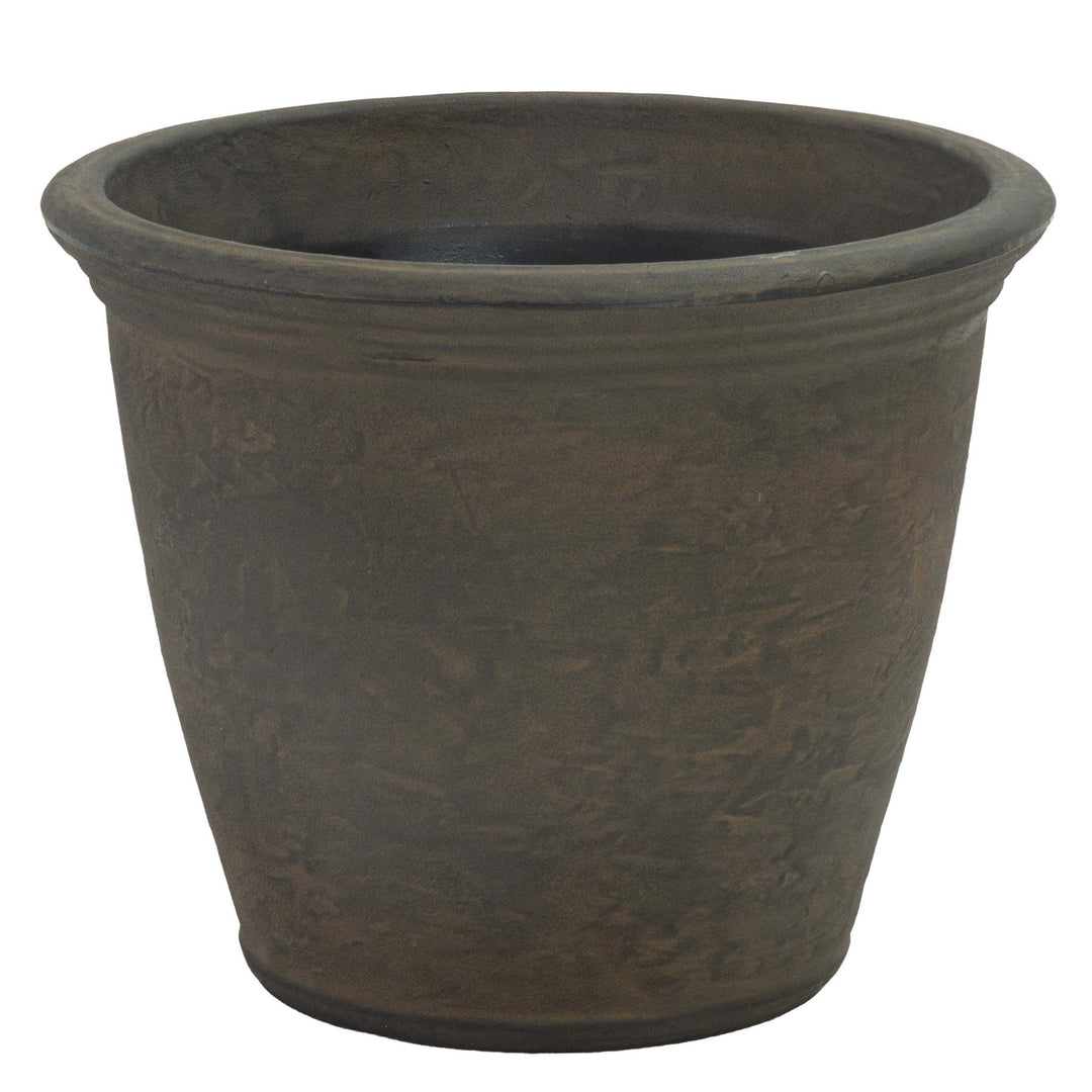 Anjelica Polyresin Large Round Outdoor Planter