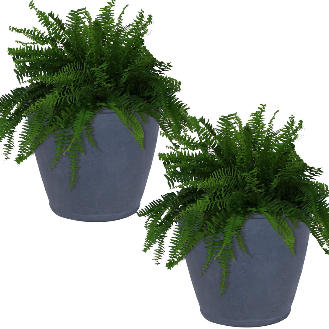 Anjelica Polyresin Large Round Outdoor Planter