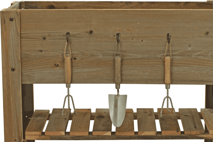 Raised /Elevated Redwood Bed Planter Box on Casters - Made in the U.S.A