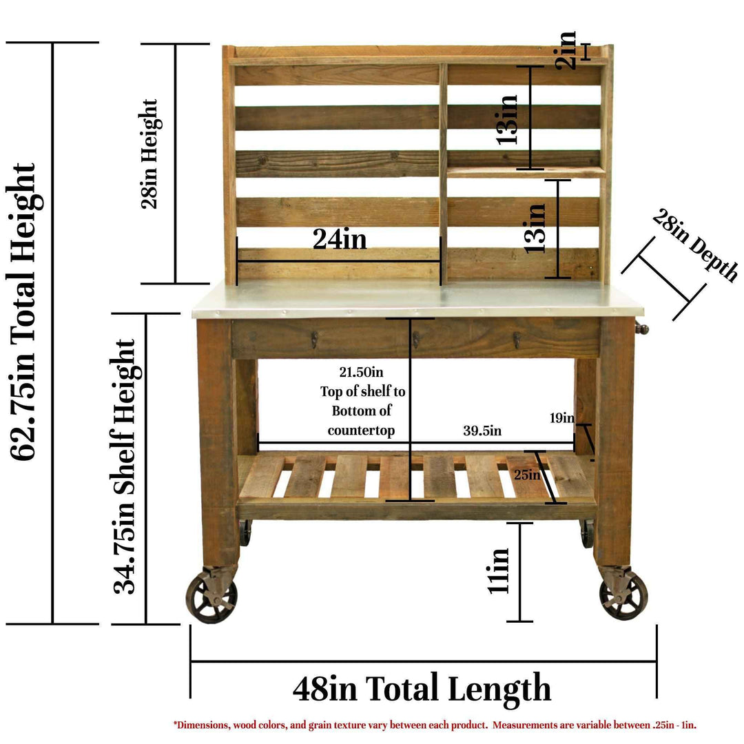 Redwood Potting Table - Made in the U.S.A