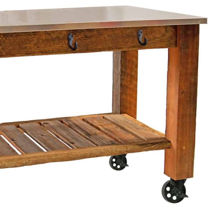 Redwood Potting Table Rolling Cart - Multiple Choice Available - Made in the U.S.A
