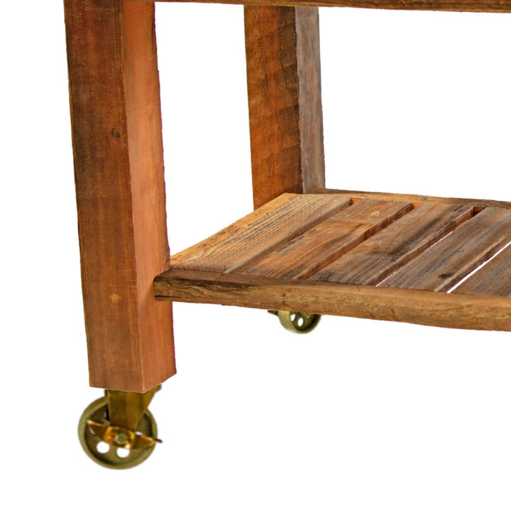 Redwood Potting Table Rolling Cart - Multiple Choice Available - Made in the U.S.A
