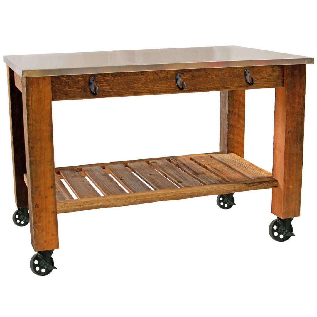 Redwood Potting Table Rolling Cart - Multiple Choice Available - Made in the U.S.A