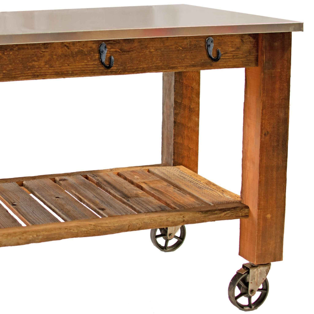 Redwood Potting Table Rolling Cart - Multiple Choice Available - Made in the U.S.A