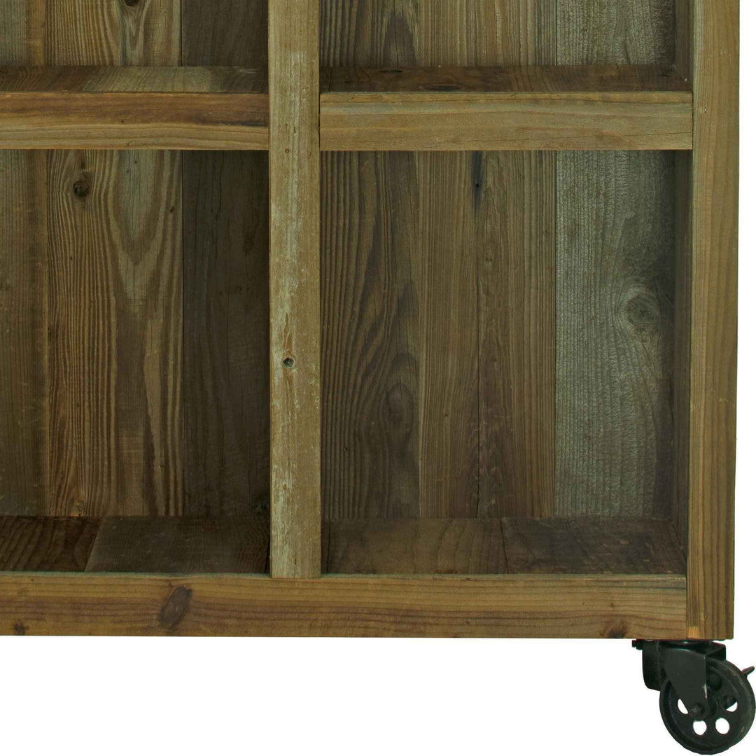 Rolling Redwood Storage Cabinet - Made in the U.S.A