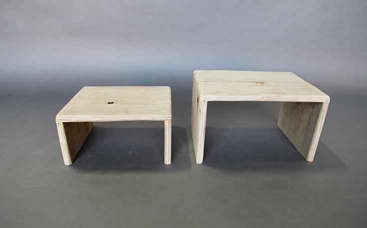 Rustic Bleached Redwood Table Furniture Set - Made in the U.S.A