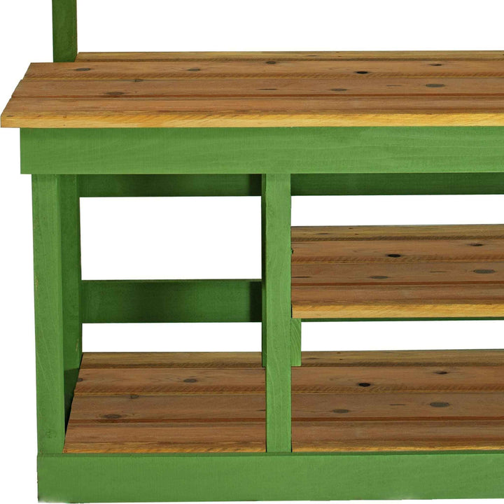 Rustic Redwood Gardening Workbench And Potting Table - Made in the U.S.A