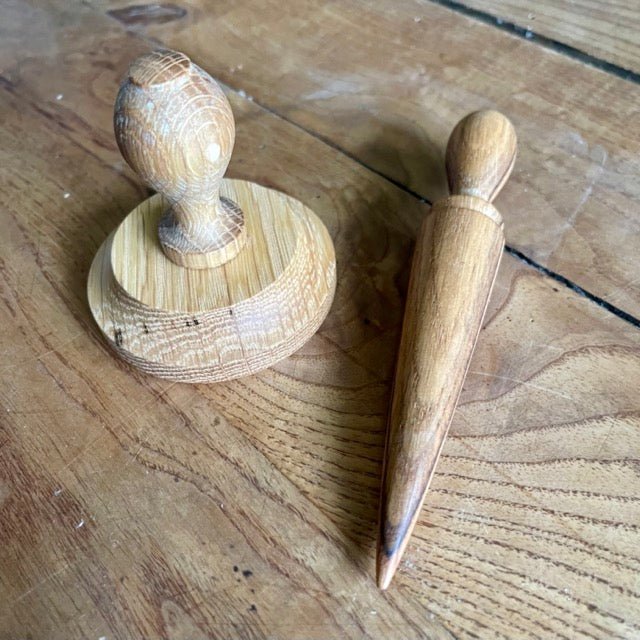 Small Dibbler &amp; Round Pot Tamper Set