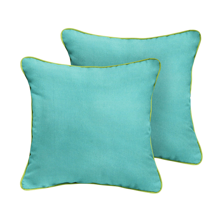 Sunbrella Square Corded Pillow (Set of 2) - Comes in 5 Sizes - 10 Great Colors