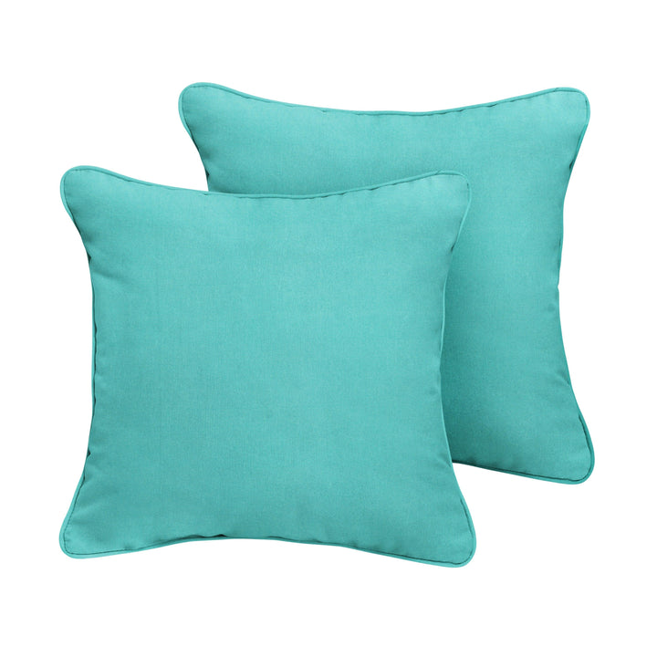 Sunbrella Square Corded Pillow (Set of 2) - Comes in 5 Sizes - 10 Great Colors