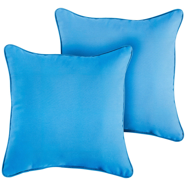Sunbrella Square Corded Pillow (Set of 2) - Comes in 5 Sizes - 10 Great Colors