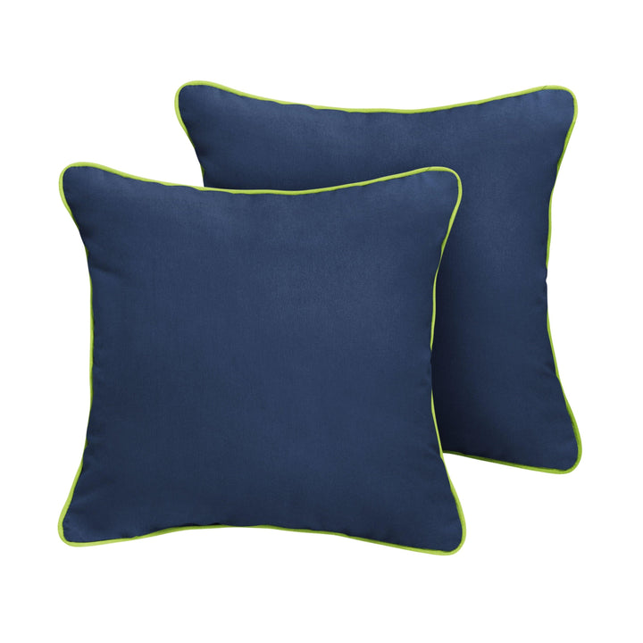 Sunbrella Square Corded Pillow (Set of 2) - Comes in 5 Sizes - 10 Great Colors