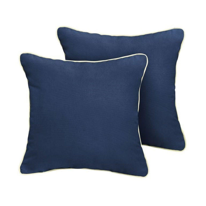 Sunbrella Square Corded Pillow (Set of 2) - Comes in 5 Sizes - 10 Great Colors